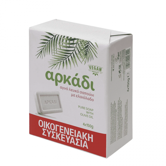 ΑΡΚΑΔΙ ΛΕΥΚΟ ΣΑΠΟΥΝΙ ΠΛΑΚΑ 4x150GR