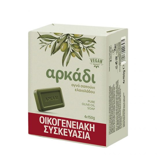 ΑΡΚΑΔΙ ΠΡΑΣΙΝΟ ΣΑΠΟΥΝΙ ΠΛΑΚΑ 4X150GR