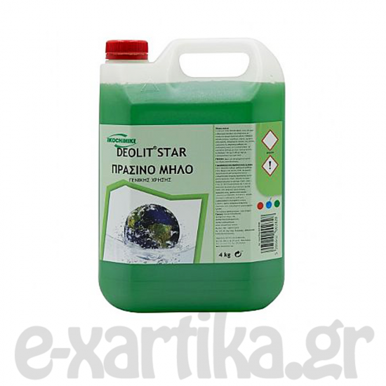 DEOLIT STAR ΥΓΡΟ ΓΕΝΙΚΗ ΧΡΗΣΗΣ ΠΡΑΣΙΝΟ ΜΗΛΟ 4LT