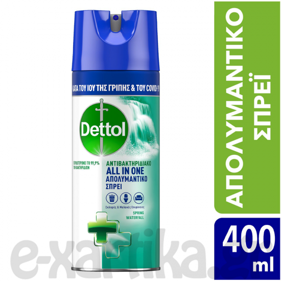 DETTOL ΑΠΟΛΥΜΑΝΤΙΚΟ SPRAY ALL IN ONE SPRING WATERFALL 400ML