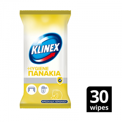 KLINEX ΥΓΡΑ ΠΑΝΑΚΙΑ ΚΑΘΑΡΙΣΜΟΥ & ΥΓΙΕΙΝΗΣ ΕΠΙΦΑΝΕΙΩΝ ΛΕΜΟΝΙ 30ΤΕΜ