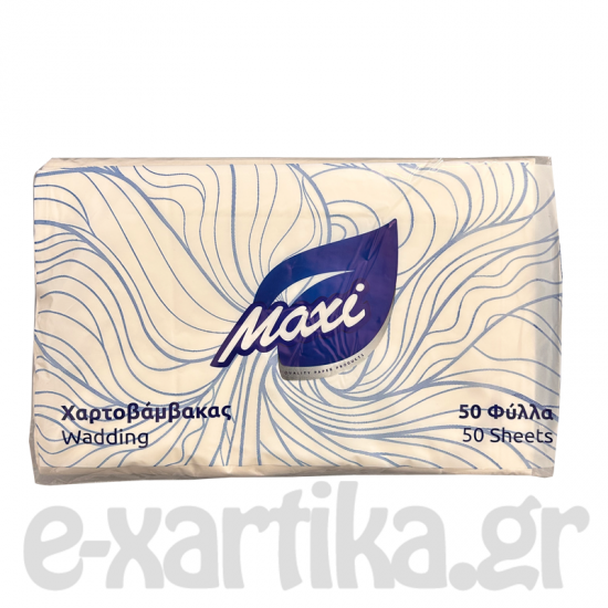 ΜΑΞΙ ΧΑΡΤΟΒΑΜΒΑΚΑΣ ΛΕΥΚΟΣ 40X60CM 50ΤΕΜ