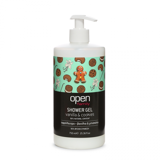 OPEN ΑΦΡΟΛΟΥΤΡΟ ΒΑΝΙΛΙΑ & ΜΠΙΣΚΟΤΟ 750ML