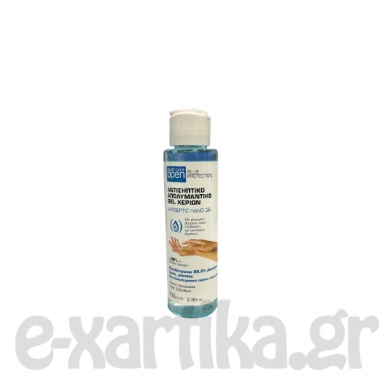 OPEN HAND GEL PLUS PROTECTION ΑΝΤΙΣΗΠΤΙΚΟ GEL ΓΙΑ ΤΑ ΧΕΡΙΑ 80% ALC. 100ML OPEN HAND GEL PLUS PROTECTION ΑΝΤΙΣΗΠΤΙΚΟ GEL ΓΙΑ ΤΑ ΧΕΡΙΑ 80% ALC. 100ML