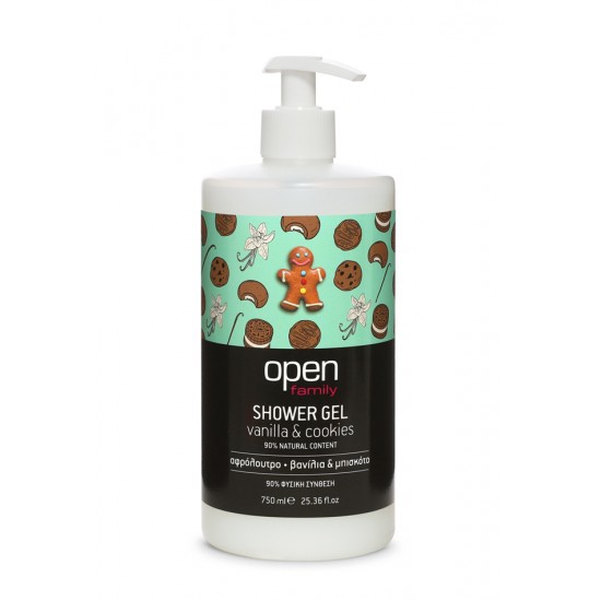 OPEN ΑΦΡΟΛΟΥΤΡΟ ΒΑΝΙΛΙΑ & ΜΠΙΣΚΟΤΟ 750ML OPEN ΑΦΡΟΛΟΥΤΡΟ ΒΑΝΙΛΙΑ & ΜΠΙΣΚΟΤΟ 750ML