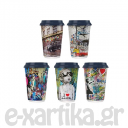 ΧΑΡΤΙΝΟ ΠΟΤΗΡΙ ΔΙΠΛΟΤΟΙΧΟ (DW) GRAFFITI 5ΣΧΕΔΙΑ 12ΟΖ 25ΤΕΜ