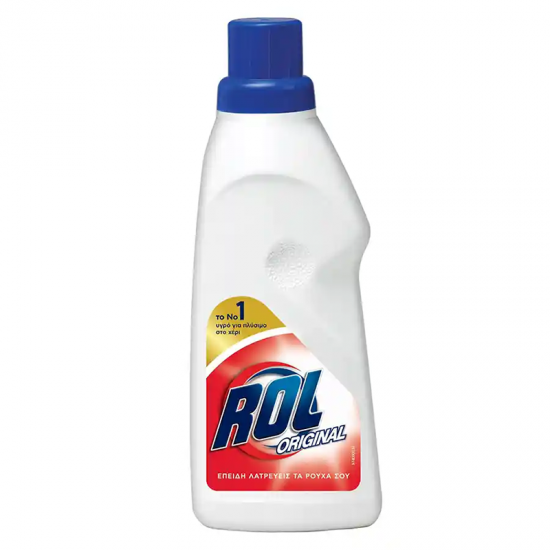 ROL ΥΓΡΟ ΑΠΟΡΡΥΠΑΝΤΙΚΟ ΓΙΑ ΠΛΥΣΙΜΟ ΣΤΟ ΧΕΡΙ 750ML ROL ΥΓΡΟ ΑΠΟΡΡΥΠΑΝΤΙΚΟ ΓΙΑ ΠΛΥΣΙΜΟ ΣΤΟ ΧΕΡΙ 750ML