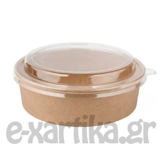 ΜΠΩΛ ΣΑΛΑΤΑΣ ΣΤΡΟΓΓΥΛΟ ΚΡΑΦΤ 1300CC ΜΕ ΠΛΑΣΤΙΚΟ ΔΙΑΦΑΝΟ ΚΑΠΑΚΙ 50ΤΕΜ