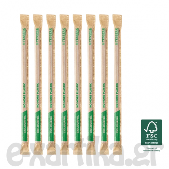 TESSERA BIO ΚΑΛΑΜΑΚΙΑ ΧΑΡΤΙΝΑ ΙΣΙΑ 5 ΧΡΩΜΑΤΑ 1/1 0,8X21CM FSC 500TEM TESSERA BIO ΚΑΛΑΜΑΚΙΑ ΧΑΡΤΙΝΑ ΙΣΙΑ 5 ΧΡΩΜΑΤΑ 1/1 0,8X21CM FSC 500TEM