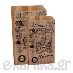 ΧΑΡΤΟΣΑΚΟΥΛΕΣ ΚΡΑΦΤ ΚΑΦΕ ΤΥΠΩΜΕΝΕΣ "BAKERY" 12,5Χ21ΕΚ 1KG