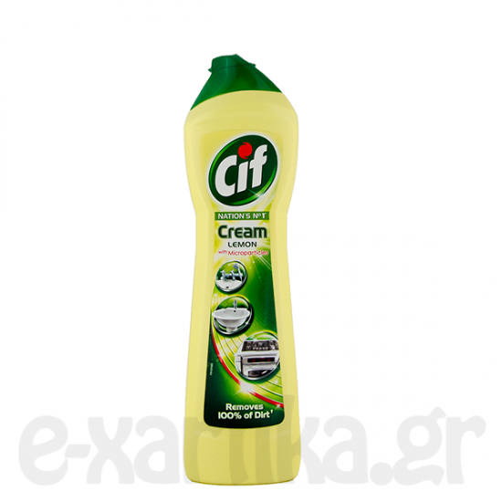 CIF ΚΡΕΜΑ ΚΑΘΑΡΙΣΜΟΥ ΛΕΜΟΝΙ 500ML CIF ΚΡΕΜΑ ΚΑΘΑΡΙΣΜΟΥ ΛΕΜΟΝΙ 500ML