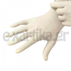 ΓΑΝΤΙΑ ΛΑΤΕΞ ΕΛΑΦΡΩΣ ΠΟΥΔΡΑΡΙΣΜΕΝΑ ΛΕΥΚΑ SMALL 100ΤΕΜ